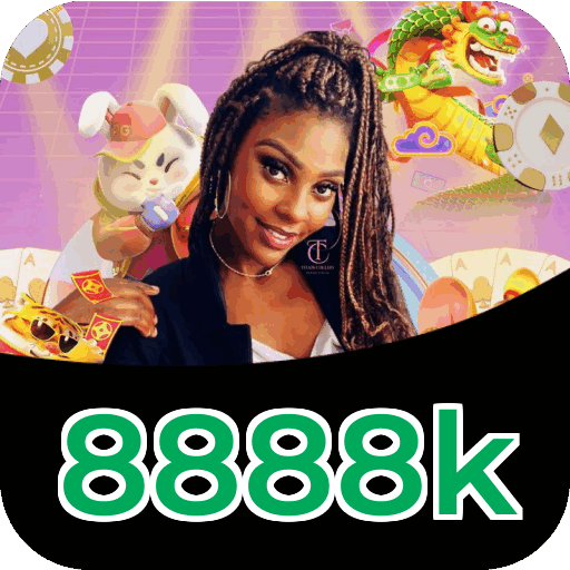 Interface do aplicativo 8888k mostrando jogos disponíveis no iOS e Android